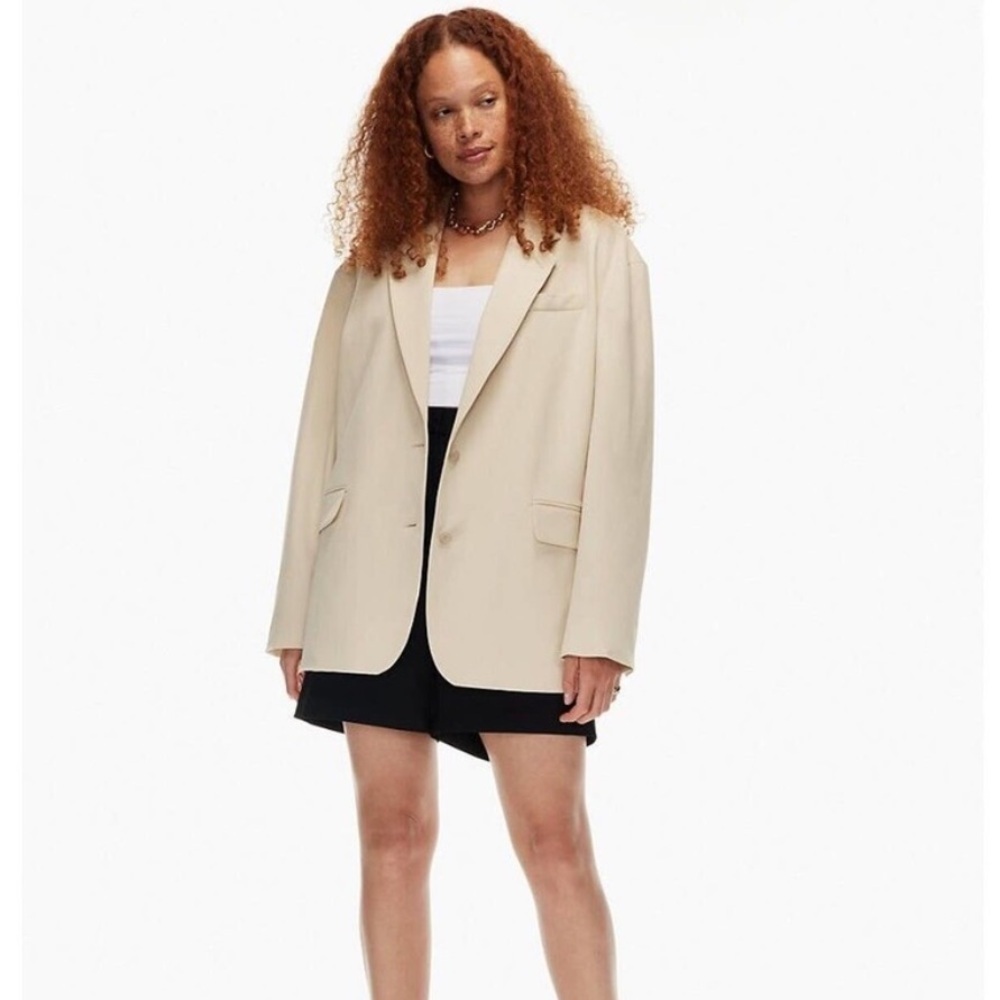 Aritzia Oversized Cream Blazer